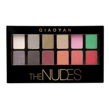 Load image into Gallery viewer, QIAOYAN The Nudes 12 Colors Eyeshadow Palette