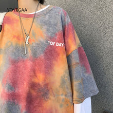 Load image into Gallery viewer, YOYLLGAA Women Tie Dye Short Sleeve T-Shirt
