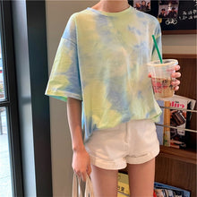 Load image into Gallery viewer, YOYLLGAA Women Tie Dye Short Sleeve T-Shirt
