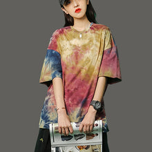Load image into Gallery viewer, YOYLLGAA Women Tie Dye Short Sleeve T-Shirt