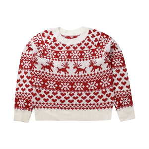 HIRIGIN Women Santa Claus Xmas Print Knitwear