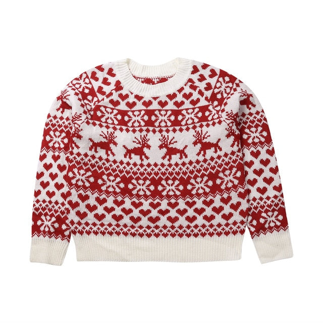 HIRIGIN Women Santa Claus Xmas Print Knitwear