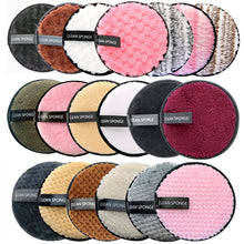 Load image into Gallery viewer, Reusable Makeup Remover Pads Cotton Wipes Microfiber