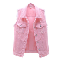 Load image into Gallery viewer, OKXGNZ Women Plus Size Denim Sleeveless Vest