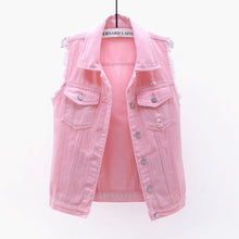 Load image into Gallery viewer, OKXGNZ Women Plus Size Denim Sleeveless Vest