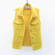 Load image into Gallery viewer, OKXGNZ Women Plus Size Denim Sleeveless Vest