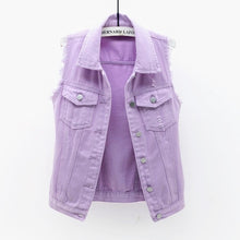 Load image into Gallery viewer, OKXGNZ Women Plus Size Denim Sleeveless Vest
