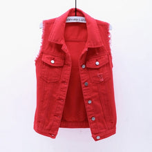 Load image into Gallery viewer, OKXGNZ Women Plus Size Denim Sleeveless Vest