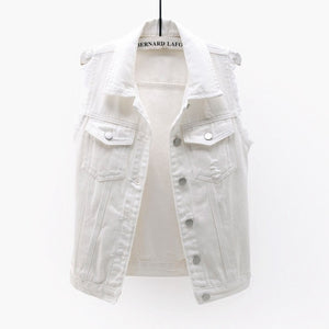 OKXGNZ Women Plus Size Denim Sleeveless Vest