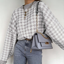 Load image into Gallery viewer, SIMPLEE Women Geometric Knitted Sweater