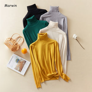 MARWIN & FRIENDS Women Long Sleeve Turtleneck Pullovers