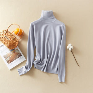 MARWIN & FRIENDS Women Long Sleeve Turtleneck Pullovers
