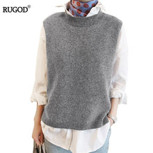 Load image into Gallery viewer, RUGOD Women Sleeveless O-Neck Knitted Vest