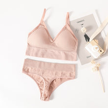 Load image into Gallery viewer, OLLYMURS Women 2 Piece Push Up Bra And Underwear Set