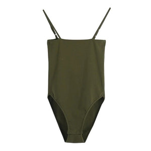 COOKI Women Sleeveless Slim Bodysuit