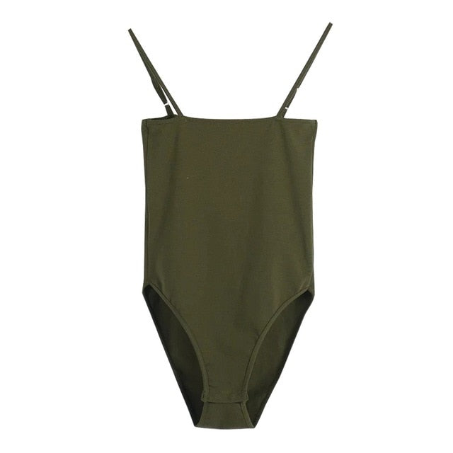 COOKI Women Sleeveless Slim Bodysuit