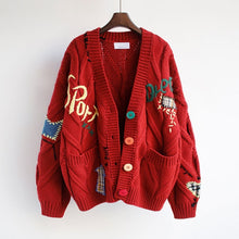 Load image into Gallery viewer, Women Knitted Embroidery Loose Sweaters