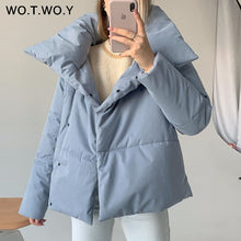 Load image into Gallery viewer, WOTWOY Women Oversized Cropped Padded Jacket