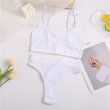 Load image into Gallery viewer, FINETOO Women Seamless Cotton Bra And Underwear Set