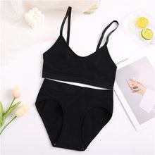 Load image into Gallery viewer, FINETOO Women Seamless Cotton Bra And Underwear Set