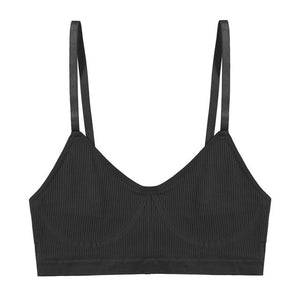 FINETOO Women Seamless Cotton Bra And Underwear Set