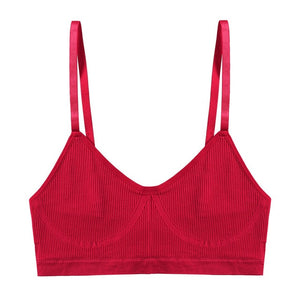 FINETOO Women Seamless Cotton Bra And Underwear Set