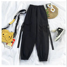 Load image into Gallery viewer, HWLZLTZHT Women High-Waist Straight Ribbon Cargo Pants and Top