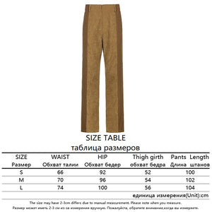 CUTE AND PSYCHO Women Vintage Oversized Corduroy Baggy Pants