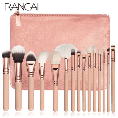 RANCAI 10/15pcs Complete Kit Powder Eyebrows Eyeshadow Brushes