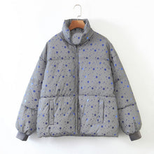 Load image into Gallery viewer, WIXRA Women Loose Snow Print Bomber Coat