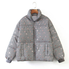 Load image into Gallery viewer, WIXRA Women Loose Snow Print Bomber Coat