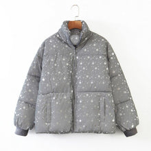 Load image into Gallery viewer, WIXRA Women Loose Snow Print Bomber Coat