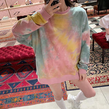 Load image into Gallery viewer, Women Long Sleeve Tie Dye Sweatshirt