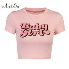 Load image into Gallery viewer, ARTSU Women Candy Color Cute Print Crop Top