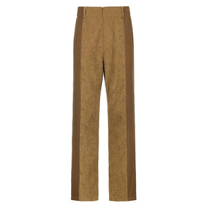 CUTE AND PSYCHO Women Patchwork High Waist Wide Leg Trouser