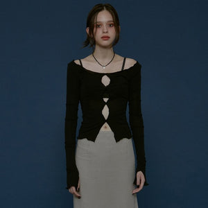 HIRIGIN Women Punk Style Off Shoulder Top