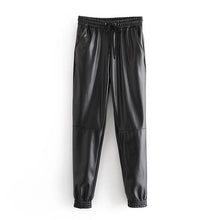 Load image into Gallery viewer, AACHOAE Women Pu Leather Pants
