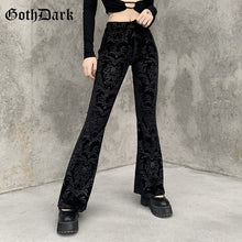 Load image into Gallery viewer, GOTH DARK Women Vintage Floral Scratched Pants