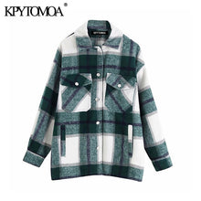 Load image into Gallery viewer, KRYTOMOA Vintage Stylish Oversized Plaid Jacket