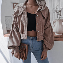 Load image into Gallery viewer, ELSVIOS Women Corduroy Lantern Jacket