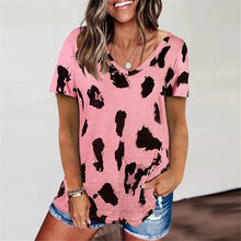 Load image into Gallery viewer, LUSOFIE Women Leopard V Neck Long Sleeve Loose Top