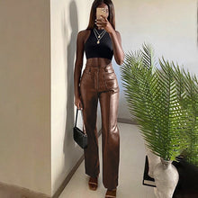Load image into Gallery viewer, INSTAHOT Women Faux Leather Pants