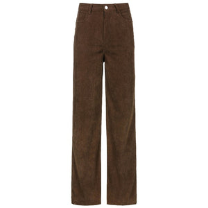 CUTE AND PSYCHO Women Vintage Oversized Corduroy Baggy Pants