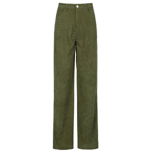 CUTE AND PSYCHO Women Vintage Oversized Corduroy Baggy Pants