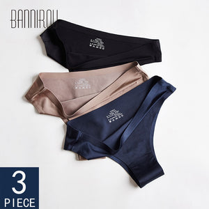 BANNIROU Woman Seamless Thin 3 Pieces Underwear