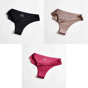 BANNIROU Woman Seamless Thin 3 Pieces Underwear