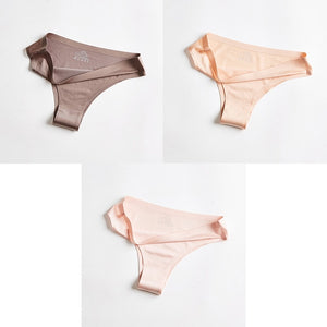 BANNIROU Woman Seamless Thin 3 Pieces Underwear