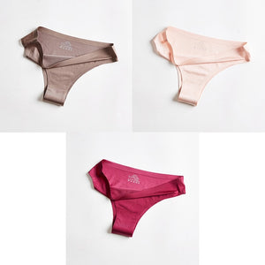 BANNIROU Woman Seamless Thin 3 Pieces Underwear