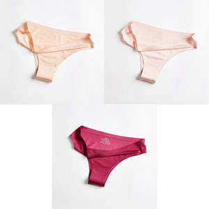 BANNIROU Woman Seamless Thin 3 Pieces Underwear