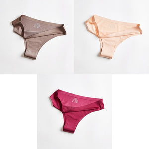 BANNIROU Woman Seamless Thin 3 Pieces Underwear